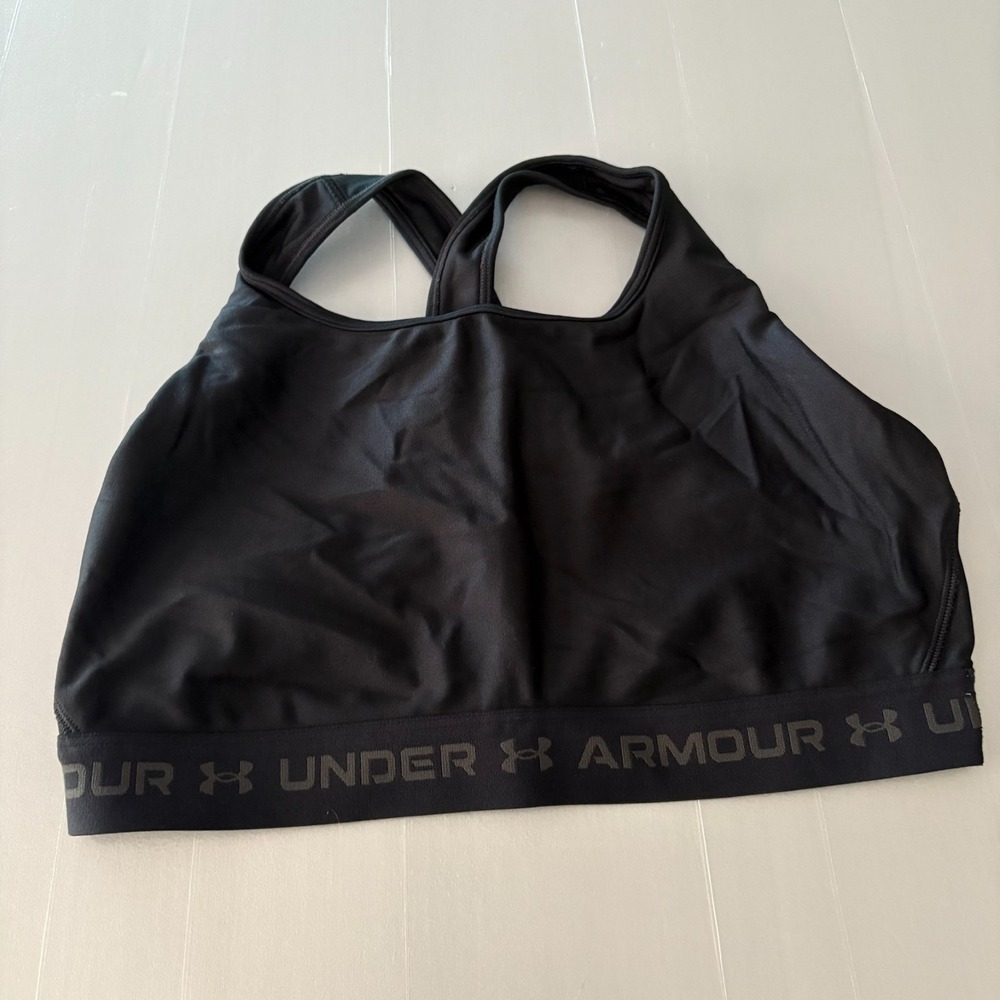 Under Armour Women's Black Sports Bra XXL Criss Cross 2X wireless